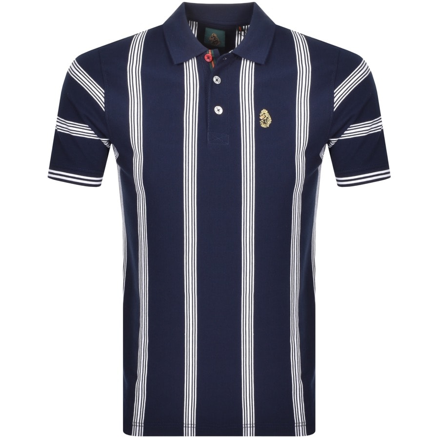 Alternative Image for ProductLuke 1977 Strimead Striped Polo T Shirt Navy1